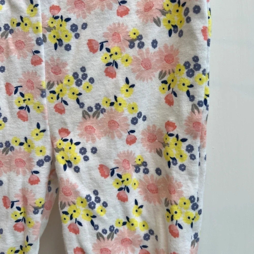 Simple Joys by Carter’s 12M White, Pink, Yellow, Blue Floral Girls Legging Pants